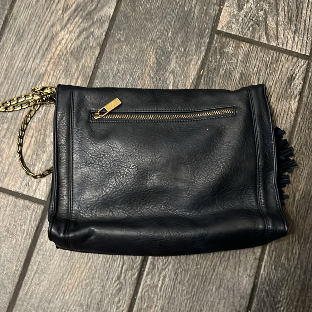 Anthropologie, Navy Blue Samantha Crossbody Chain Strap Clutch Purse - Picture 2 of 4